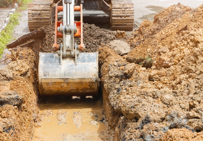 Excavation for Water Line Repair